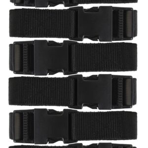 Harrier Hardware Utility Strap with Quick-Release Buckle, Black, 72-Inch, 6-Pack
