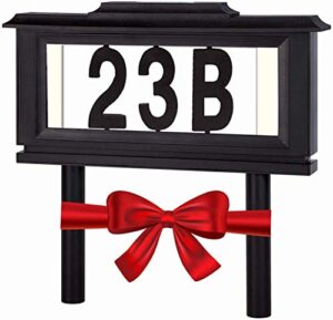 lighted house numbers address sign - solar lighted address numbers signs for houses or for yard - led light up house numbers - solar house number sign auto on at night off at daylight