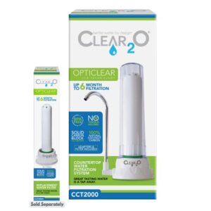 Clear2o CCT2000 Countertop Drinking Water Filter System, Reduces over 200 harmful contaminants – including chlorine, lead, mercury, sediment, heavy metals and VOC’s, White