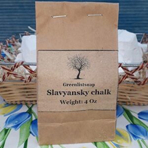 BEST Edible Chalk Slavyansky (8 Oz/250 gr.) - Chalk for Eating - Environmentally Friendly Chalk - Organic Chalk - Chalk Without Additives, No Impurities - Natural Chalk for Food - Lumpy Crunchy Chalk