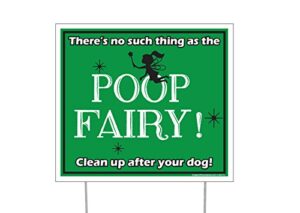 imagine this company s2898 poop fairy yard sign 9x8, green