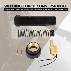 Welding Torch Adapter Kit, Euro Fitting Brass CO2 MIG Welding Torch Adapter Conversion Kit