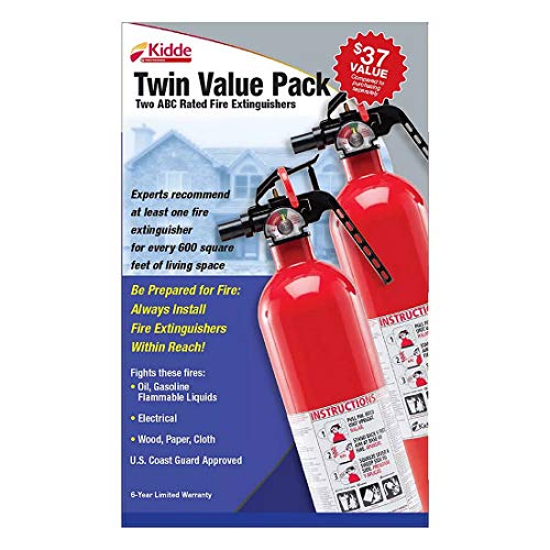 Kidde Multipurpose Fire Extinguishers, 2 Pack, Red