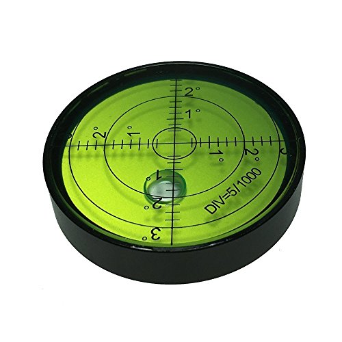 umei High precision horizontal bubble Aluminium Case Bullseye Spirit Bubble Surface Level Round Inclinometers for Surveying Instruments and Tribrachs, 60mm,Accuracy 15'/2（60x12mm）