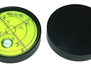 umei High precision horizontal bubble Aluminium Case Bullseye Spirit Bubble Surface Level Round Inclinometers for Surveying Instruments and Tribrachs, 60mm,Accuracy 15'/2（60x12mm）