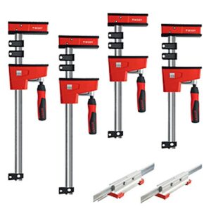bessey krex2440 k body revo clamp kit, 2 x 24 in., 2 x 40 in. and 2 kbx20 extenders - 1700 lbs nominal clamping force. , spreader, and woodworking accessories - clamps and tools for cabinetry