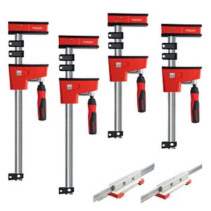 bessey krex2450 k body revo clamp kit, 2 x 24 in., 2 x 50 in. and 2 kbx20 extenders - 1700 lbs nominal clamping force. spreader, and woodworking accessories - clamps and tools for cabinetry