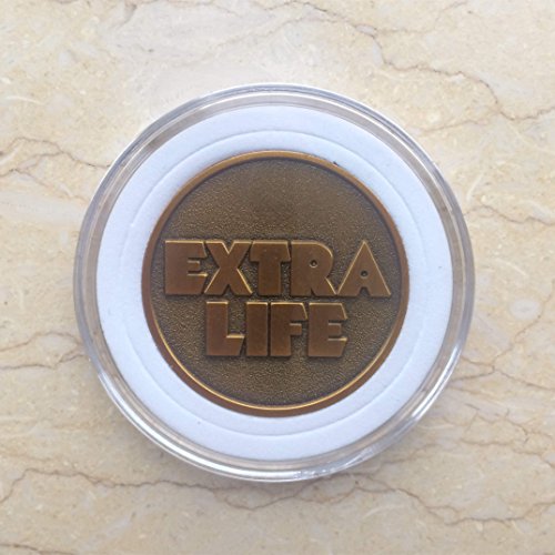 Extra Life Coin Quarter - Ready Player One Extra Life Props Replica - Bronze