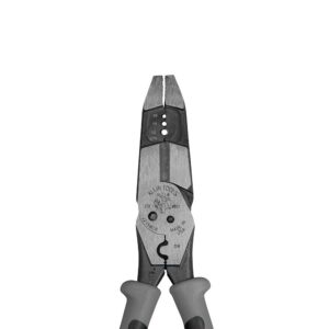 Klein Tools J215-8CR Multitool Pliers, Hybrid Multi Purpose Tool / Crimper, Wire Stripper, Bolt Shearing, Wire Grabbing, Twisting, Looping