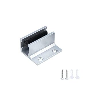 Sydien 2Pcs 1-1/2'' Sliding Shower Door Bottom Guide with Screw for Door Roller Sliders