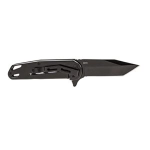 Klein Tools 44213 Pocket Knife, Folding Stainless Steel Tanto Blade with Bearing Assist Open and Frame Lock