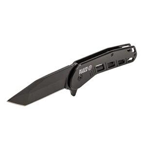 Klein Tools 44213 Pocket Knife, Folding Stainless Steel Tanto Blade with Bearing Assist Open and Frame Lock