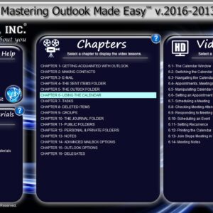 TEACHUCOMP Video Training Tutorial for Microsoft Outlook 2016 through 2013 DVD-ROM Course and PDF Manual