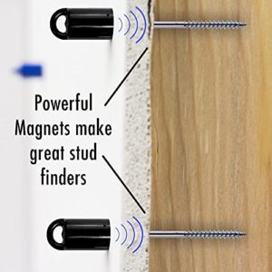 MagnetPal - Magnetic Wall Stud Finder, Best Magnet Stud Finder, Wood Finder, Small Easy Behind Wall Stud Finder, Tool for Finding Studs (Black)