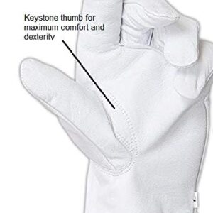 Forest Beekeeping Supply - Goatskin Leather Beekeeper's Glove with Long Canvas Sleeve & Elastic Cuff. (Large)