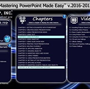 TEACHUCOMP Video Training Tutorial for Microsoft PowerPoint 2016 through 2013 DVD-ROM Course and PDF Manual