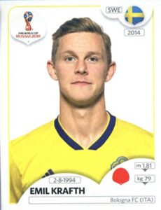 2018 panini world cup stickers russia #480 emil krafth sweden soccer sticker