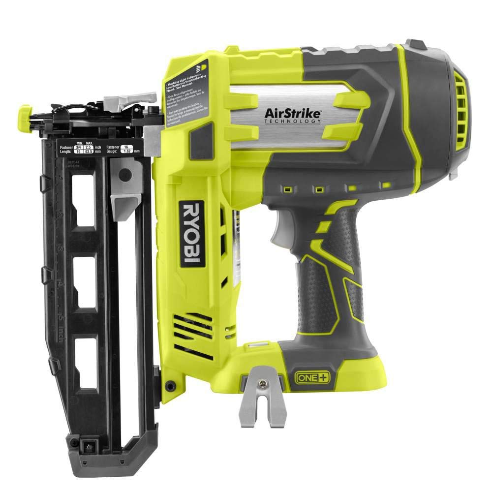 Ryobi 18v Airstrike 16-Gauge 3/4-2-1/2in Cordless Nailer P325 + P118 Charger & (2) P102 Batteries (Renewed)