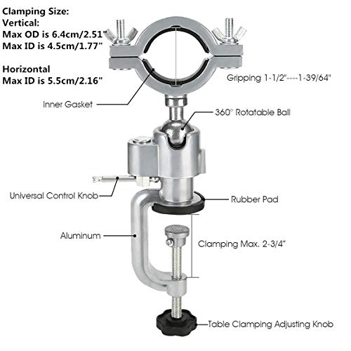 OCGIG 360 Degree Bench Clamp Vises Grinder Holder Electric Drill Stand Holder for Universal Work