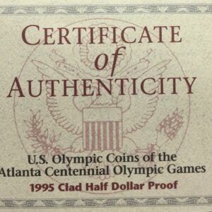 1995 S Baseball Olympic Comes in the Original Packing from the Mint Half Dollar Proof US Mint