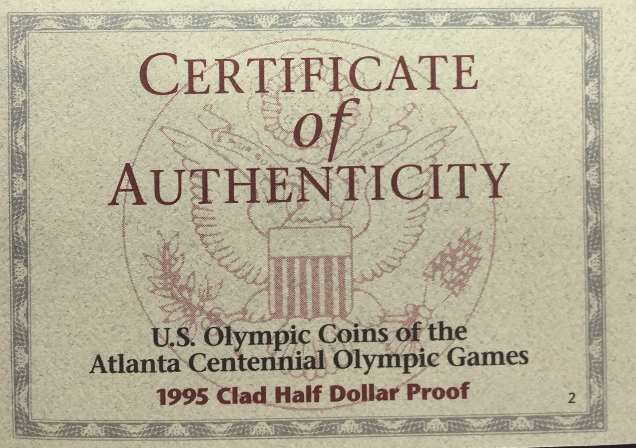 1995 S Baseball Olympic Comes in the Original Packing from the Mint Half Dollar Proof US Mint