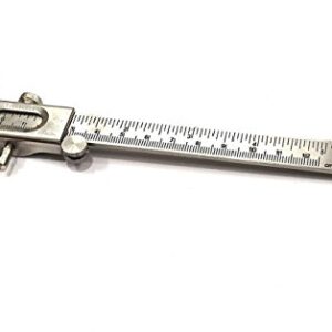 Quality Non Digital Vernier Caliper- Professional Metric -Imperial Measuring System Tools for Inside, Outside, Depth & Step Measurements (Stainless Steel Body)