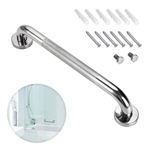 sumnacon 16 inch bath grab bar with anti-slip grip, sturdy stainless steel shower safety handle for bathtub,toilet, bathroom,kitchen,stairway handrail,come with mounted screws