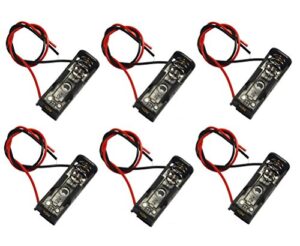lampvpath (pack of 6) a23 battery holder, 12v battery holder, 23a battery holder, 12v battery case with leads wires