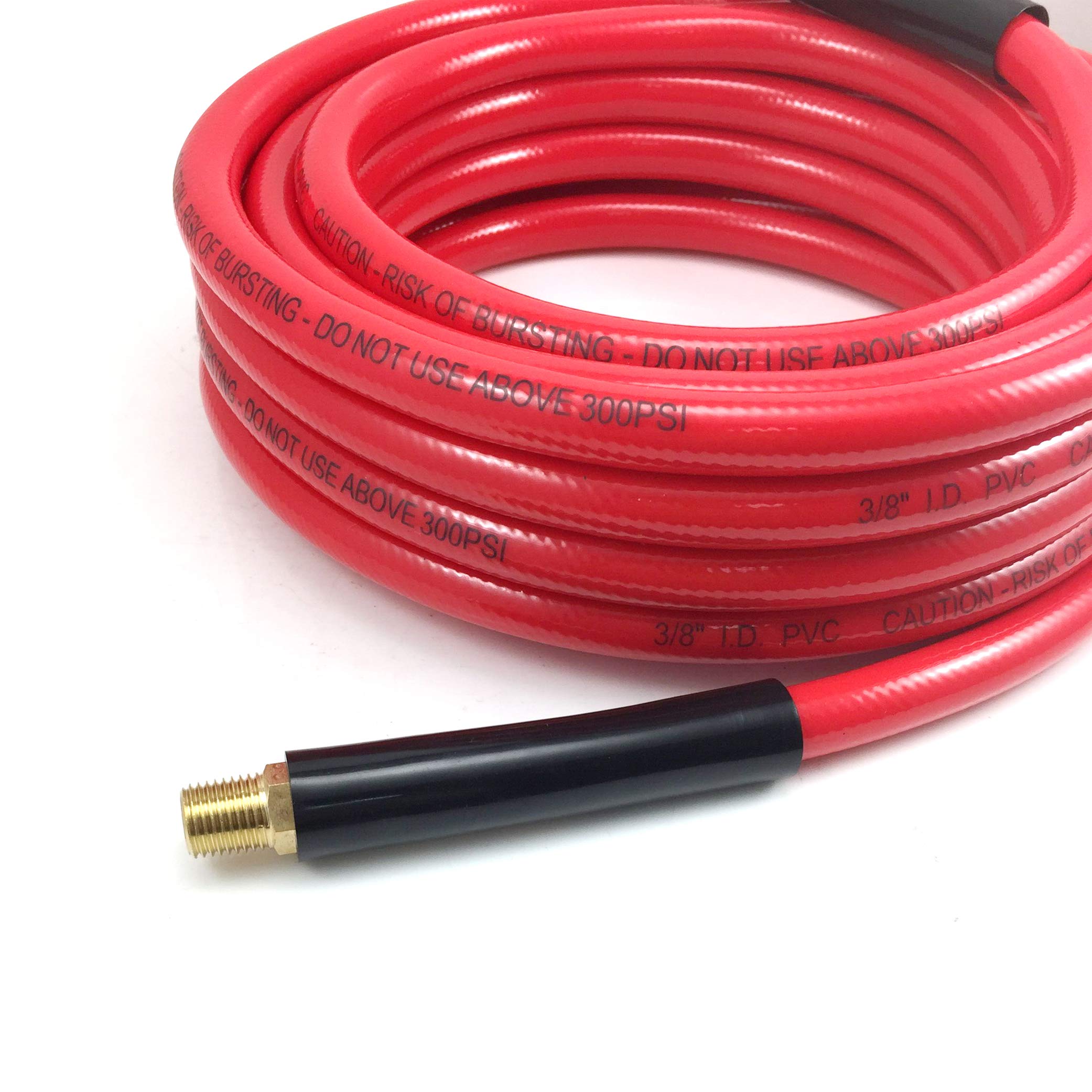 DP Dynamic Power 3/8 x 25 FT PVC Air Compressor Hose WITH 10 Pieces Air Compressor Accessories Kit