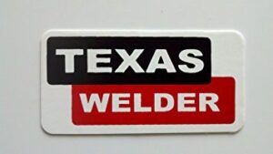 3 - texas welder hard hat/helmet stickers 1” x 2”