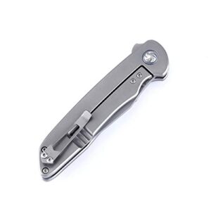 Kizer Cutlery Folding Pocket Knives Flipper Titanium Handles Knife, Nick Swan Ki4510A2