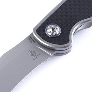 Kizer Cutlery Folding Pocket Knives Flipper Titanium Handles Knife, Nick Swan Ki4510A2