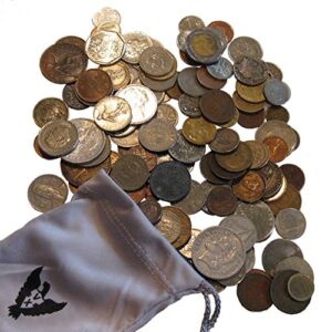 Premium World Coins Collection. Half Pound of Unsearched Coins from Around the World (About 50 Coins) with New and Old Coins In a Vx Investments Pouch