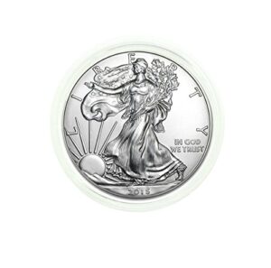 2015-1 oz american silver eagle in direct fit air tite with our certificate of authenticity dollar uncirculated us mint