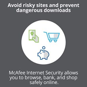 McAfee Internet Security 2020, 10 Device, Antivirus Software, Password Protection, 1 Year - Key Card