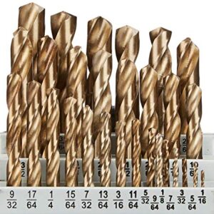 BOSCH GO29 29-Piece Assorted Set Gold Oxide Drill Bits with Included Case Standard Shank Diameters for General Purpose Applications in Wood, Plastic, Light-Gauge Metal