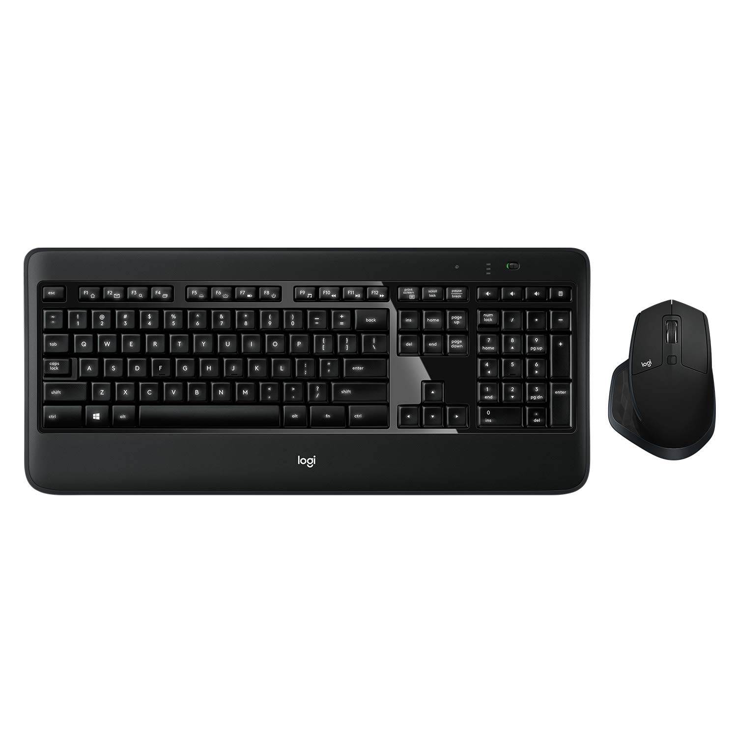 Logitech MX900 Performance Premium Backlit Keyboard and MX Master Mouse Combo , Black