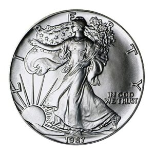 1987 Silver Eagle In US Mint Gift Box $1 Brilliant Uncirculated