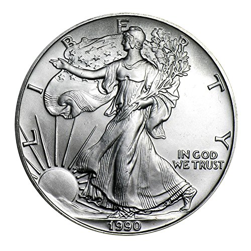 1990 Silver Eagle In US Mint Gift Box $1 Brilliant Uncirculated