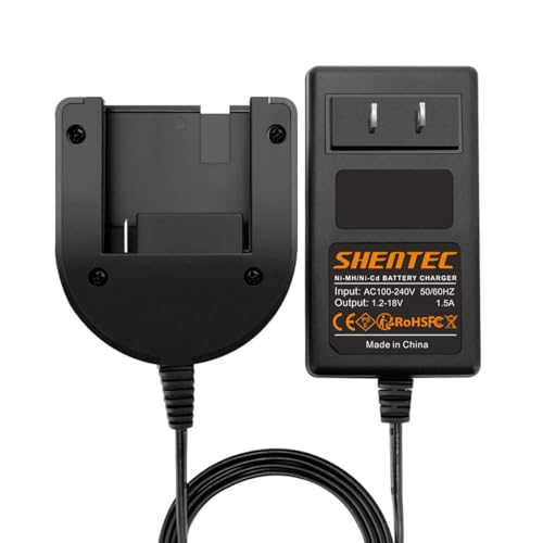 Shentec 1.2V-18V Porter Cable Ni-MH/Ni-Cd Charger Compatible with Porter Cable PC18B PCXMVC PCC489N Porter Cable Battery Slide-in Style (Not Fit for Li-ion Battery)