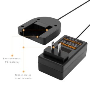 Shentec 1.2V-18V Porter Cable Ni-MH/Ni-Cd Charger Compatible with Porter Cable PC18B PCXMVC PCC489N Porter Cable Battery Slide-in Style (Not Fit for Li-ion Battery)