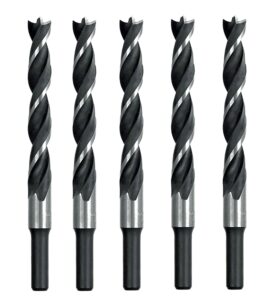 brad point drill bit set 7/16 in. 5pcs spur point stubby woodworking drill bits