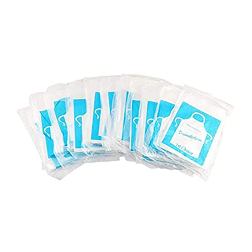 Parts Express 50 Pcs Clear Plastic Polyethylene Waterproof Disposable Aprons For Cooking, Painting