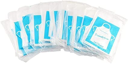 Parts Express 50 Pcs Clear Plastic Polyethylene Waterproof Disposable Aprons For Cooking, Painting