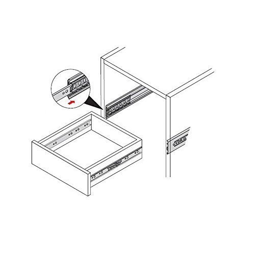 Zengest Full Extension Less Noise Ball Bearing Drawer Slides, 10 Inches, 1-Pair