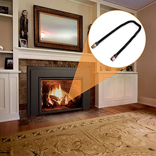 Stanbroil 1/2" OD x 3/8" ID 30" Non-Whistle Flexible Flex Gas Line Connector Kit for NG or LP Fire Pit and Fireplace