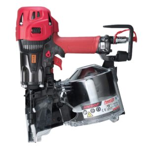 max usa corp. max usa powerlite hn90f high pressure framing coil nailer up to 3-1/2", red/black/silver