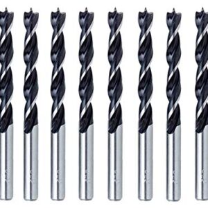 Brad Point Drill Bit Set 3/16 Inch 10Pcs Spur Point Stubby Woodworking Drill Bits