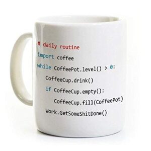 python programmer coffee mug - software developer gift - computer science