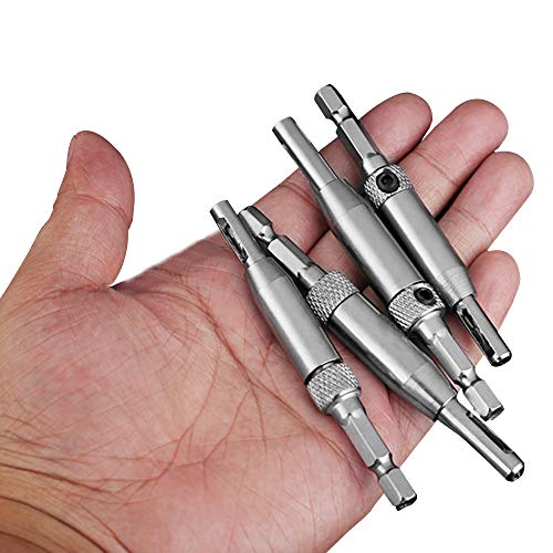 8 pcs Center Drill Bit Set, AFUNTA Self Centering Hinge Tapper Core Hole Puncher Woodworking Tools for Cabinet Door 5/64'' 7/64'' 9/64'' 11/64'' 13/64'' 5mm 1/4''